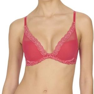 NATORI FEATHERS CONTOUR PLUNGE BRA 36DDD NWT